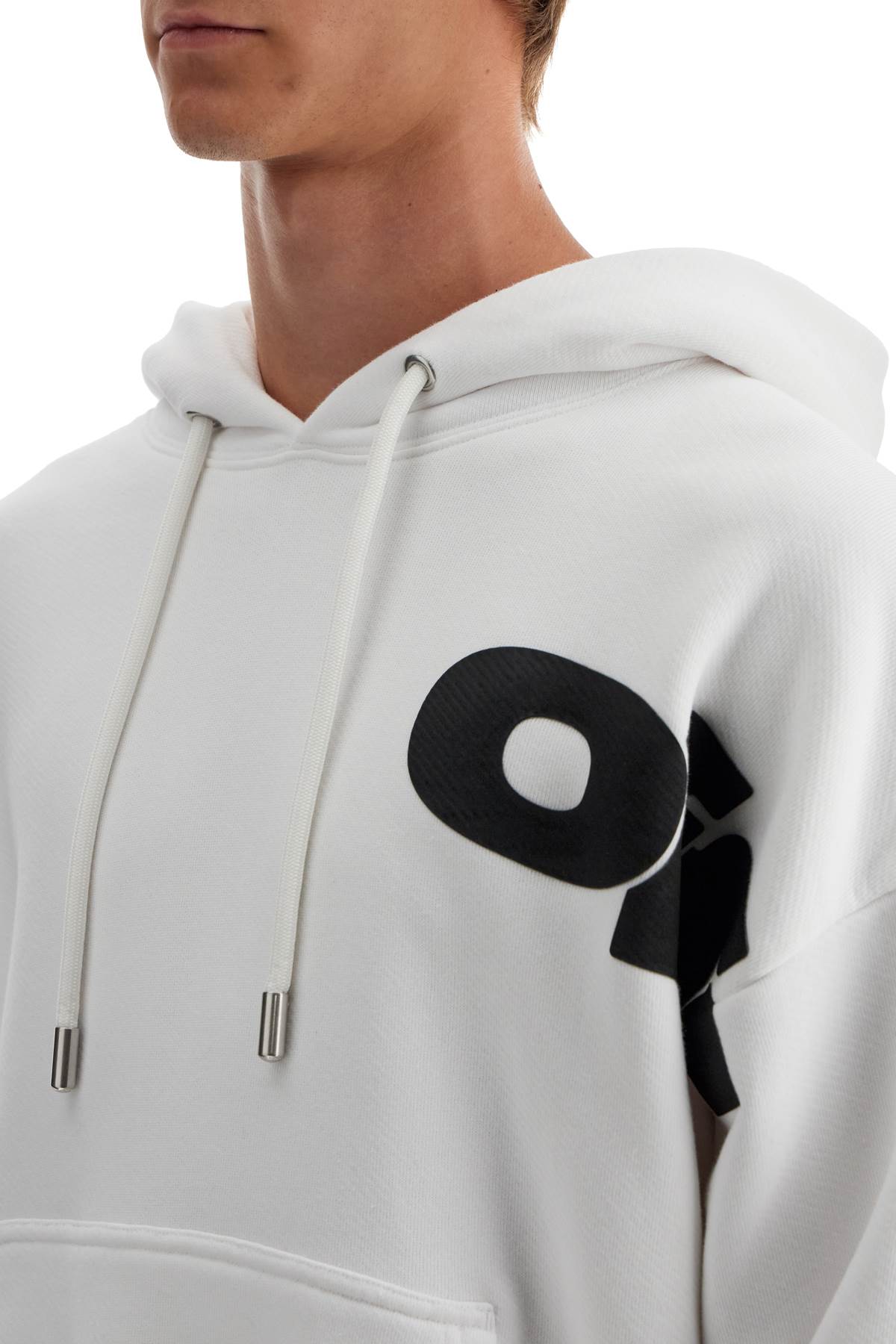 Hooded Sweatshirt With Shared  - White