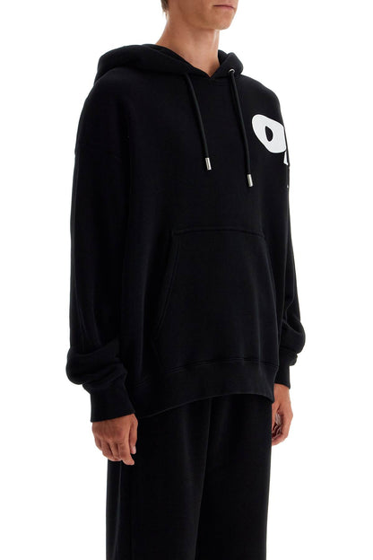 Hooded Sweatshirt With Shared  - Black