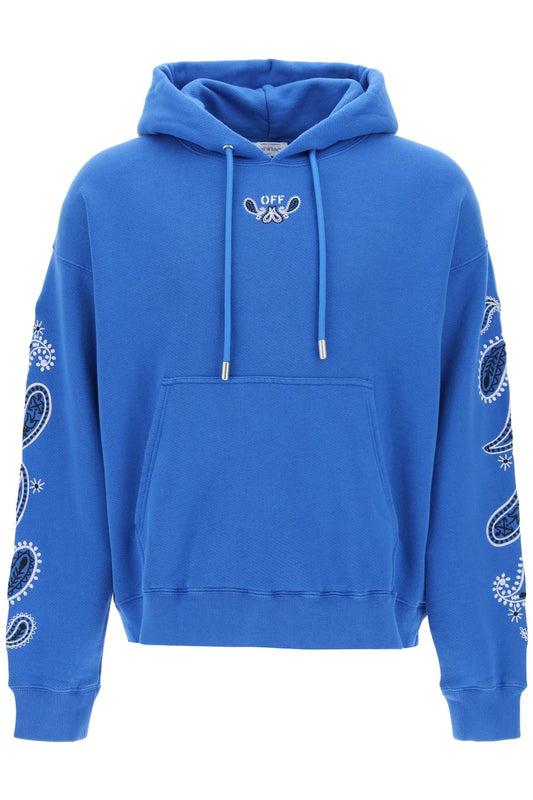 Hooded Sweatshirt With Arrow Band  - Blue