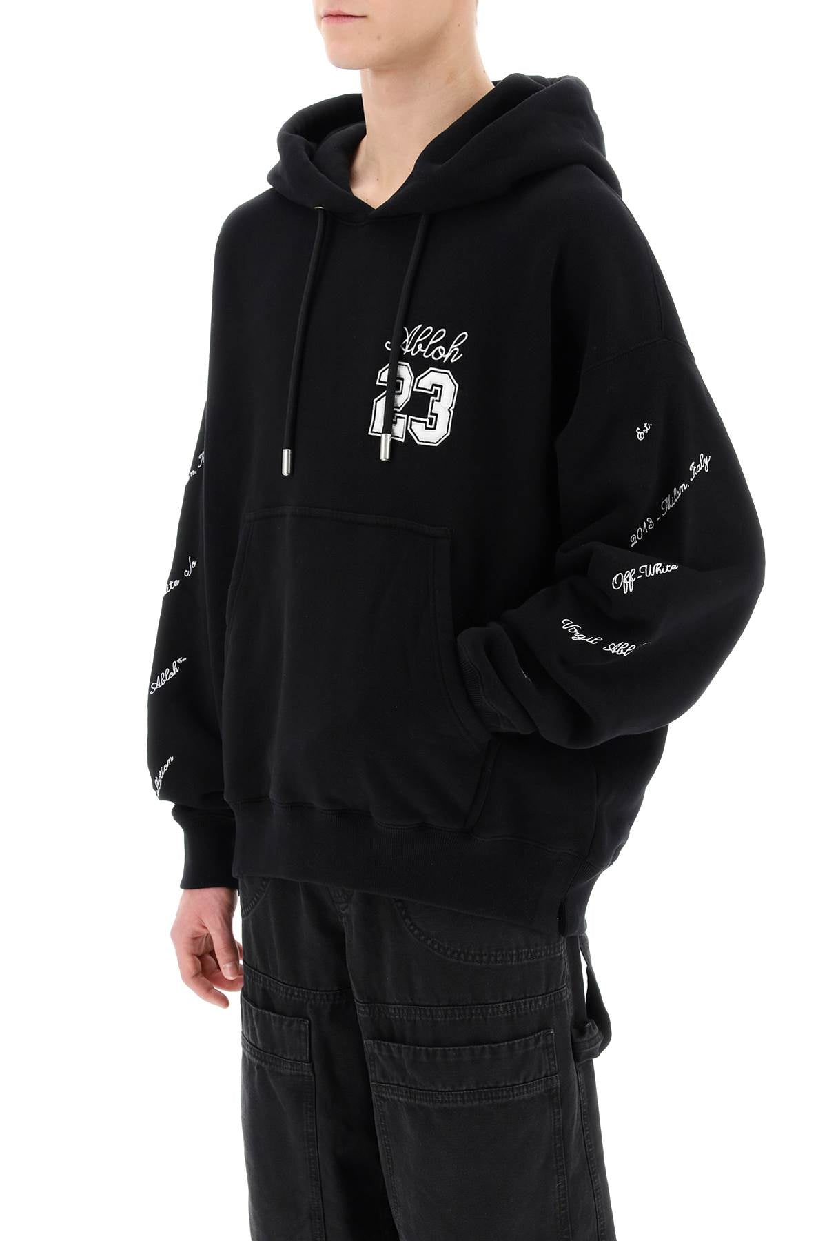 Skate Hoodie With 23 Logo  - Black