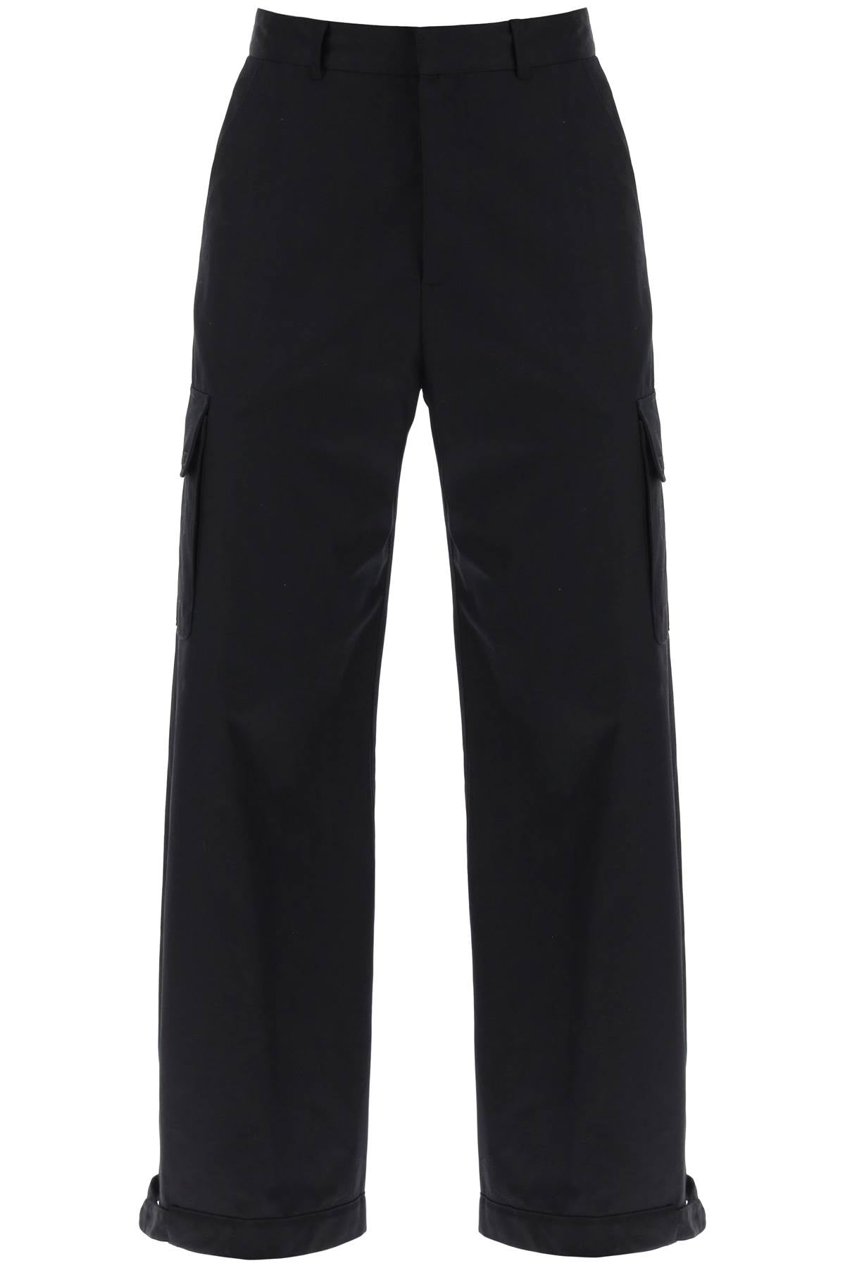 Wide-leg Cargo Pants  - Nero