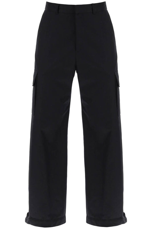 Wide-leg Cargo Pants  - Nero