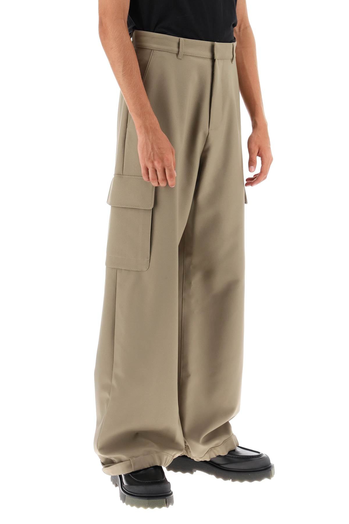 Baggy Fit Cargo Pants  - Khaki