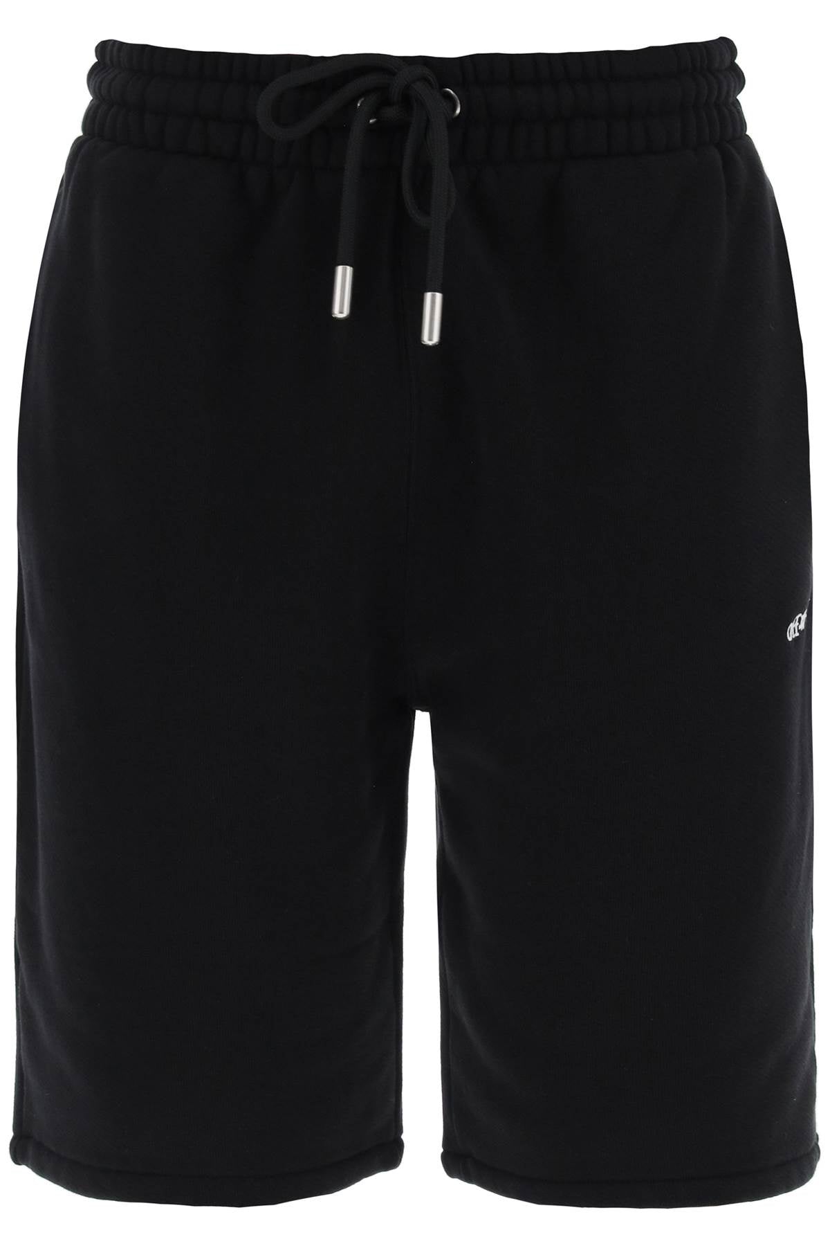 "sporty Bermuda Shorts With Embroidered Arrow  - Black