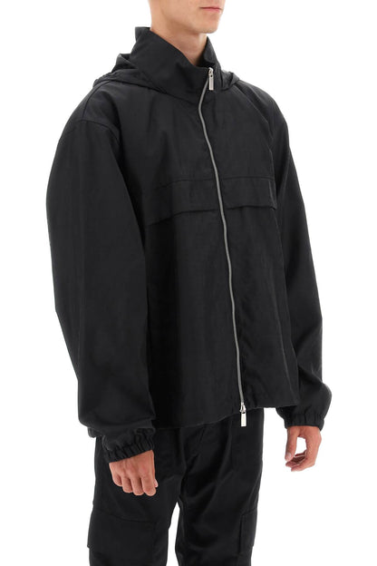 Windbreaker Jacket With Off Motif  - Nero