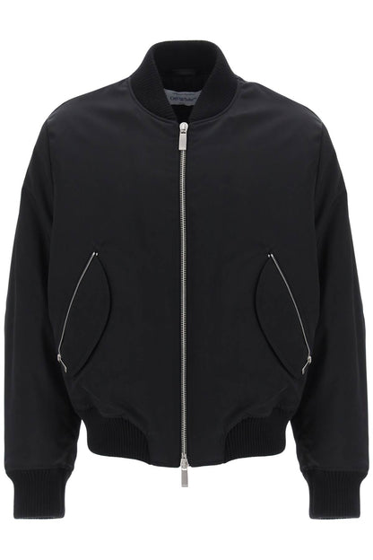 Nylon-canvas Bomber Jacket  - Nero