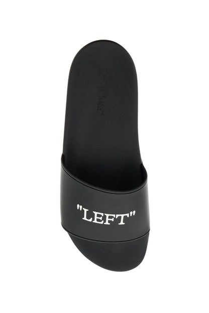 Rubber Slides For Left And Right  - Black