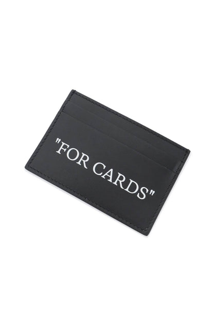 Bookish Card Holder With Lettering  - Black