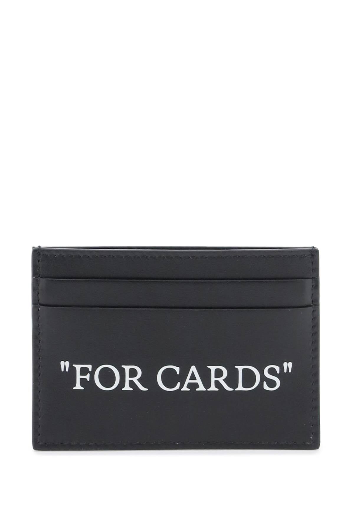 Bookish Card Holder With Lettering  - Black