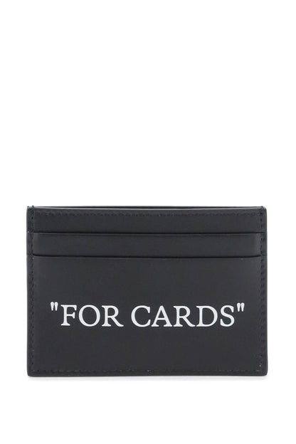 Bookish Card Holder With Lettering  - Black