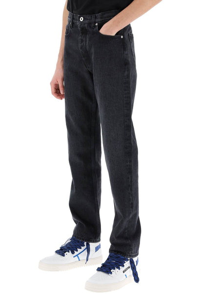 Regular Jeans With Tapered Cut  - Grey