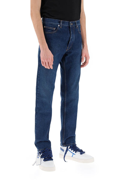 Regular Jeans With Tapered Cut  - Blue