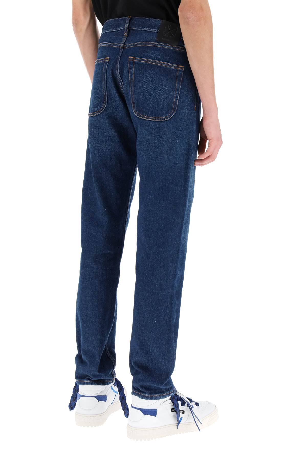 Regular Jeans With Tapered Cut  - Blue