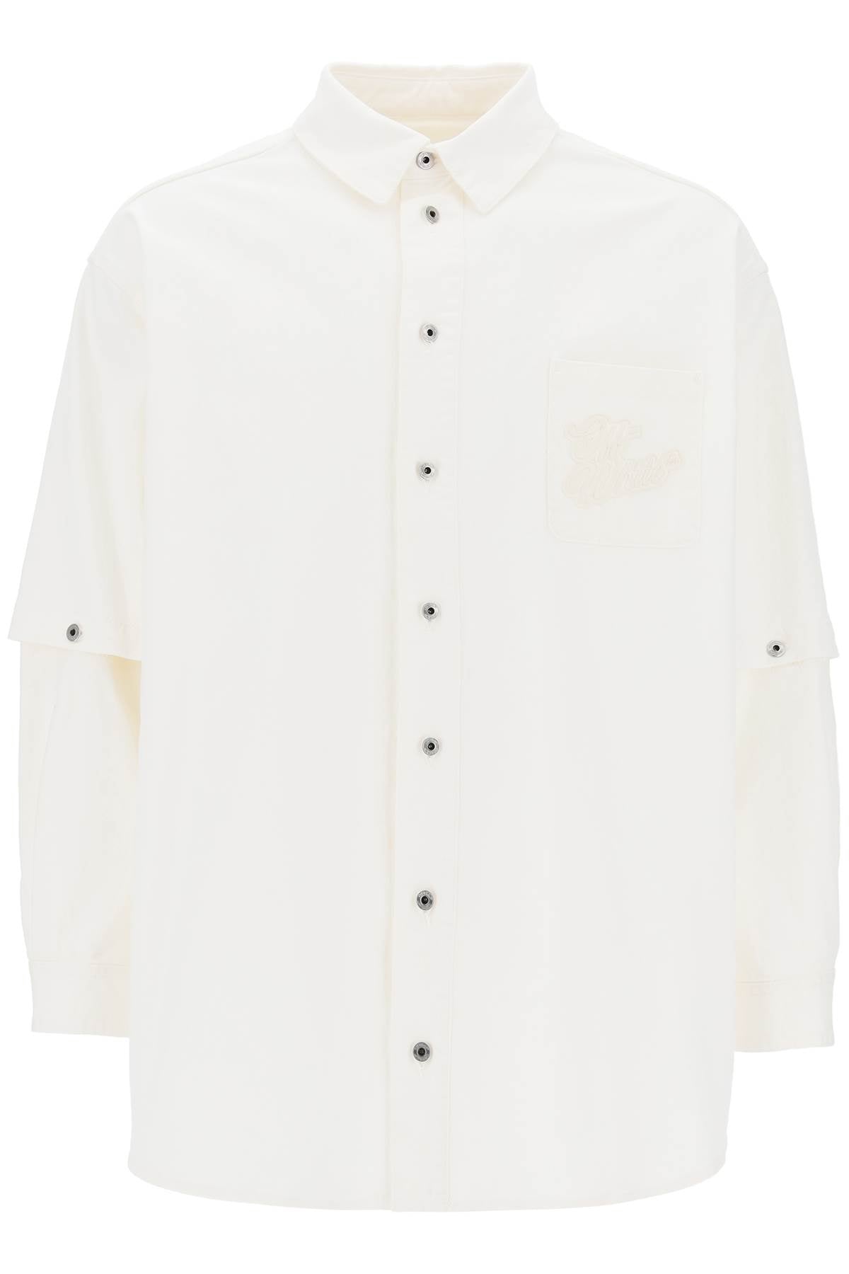 Convertible Overshirt With 90's  - White