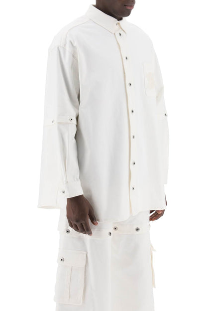 Convertible Overshirt With 90's  - White