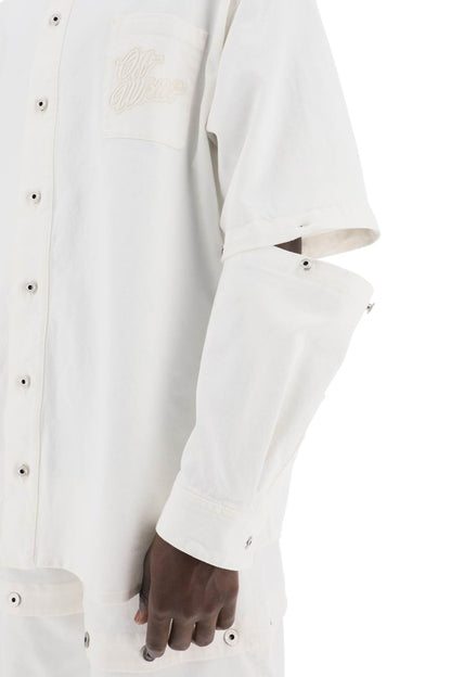 Convertible Overshirt With 90's  - White