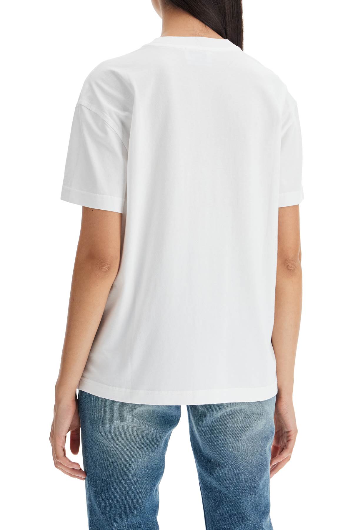 T-shirt With Logo Print  - White