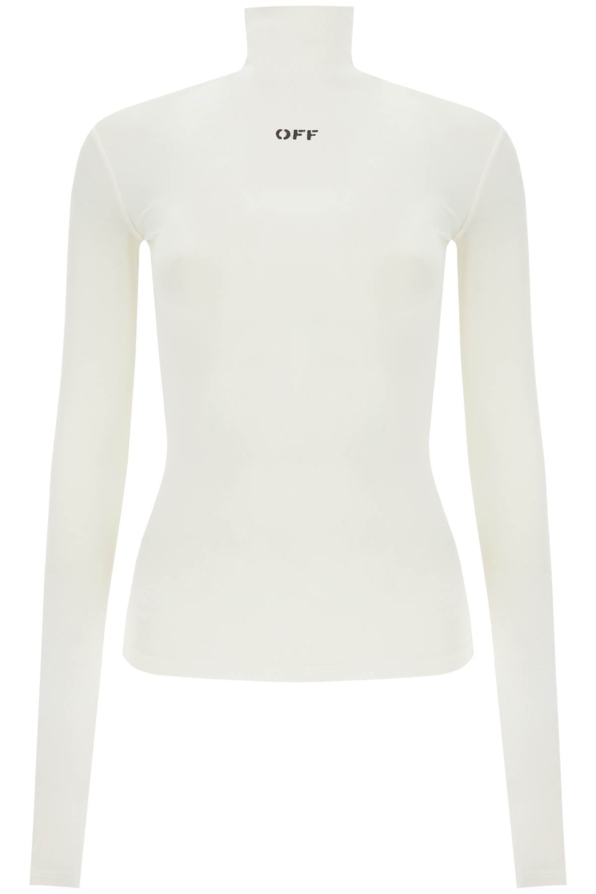 Second Skin Long Sleeve Turtleneck Top  - White