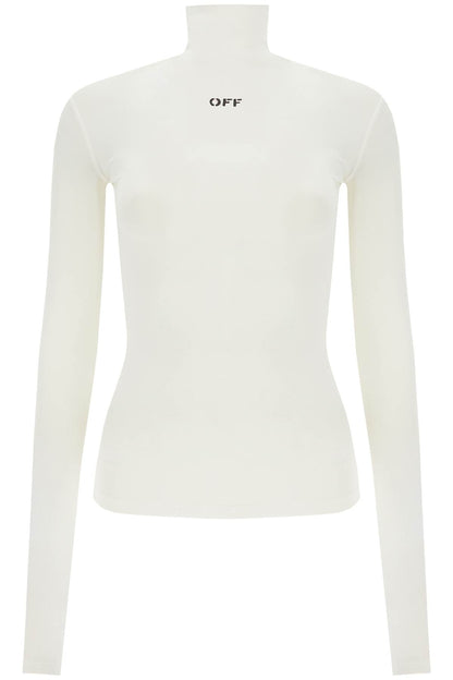 Second Skin Long Sleeve Turtleneck Top  - White