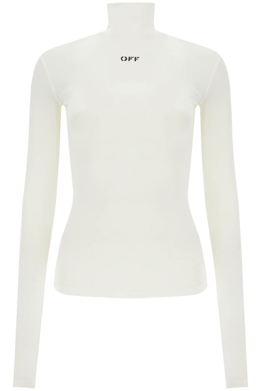 Second Skin Long Sleeve Turtleneck Top  - White