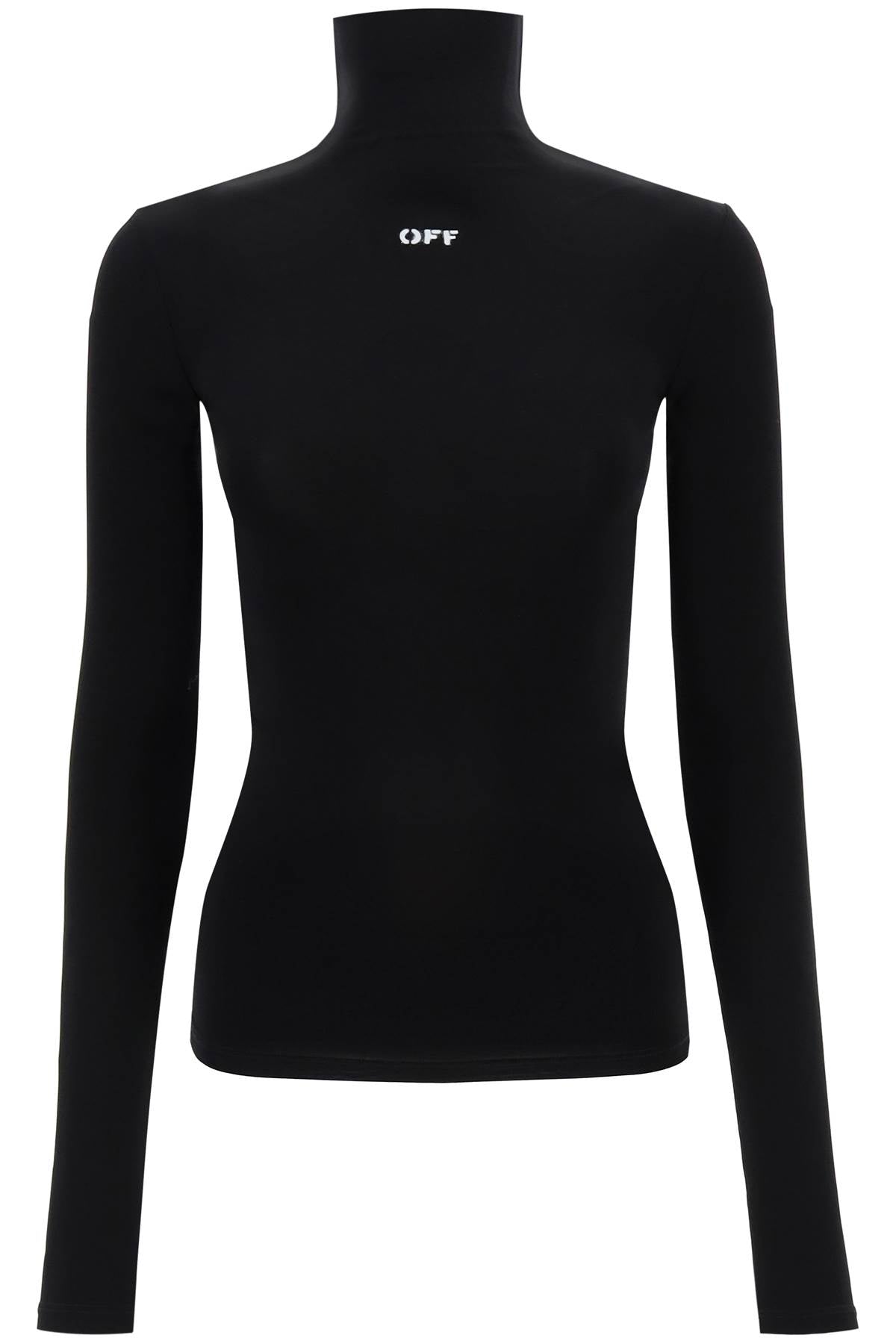 Second Skin Long Sleeve Turtleneck Top  - Black