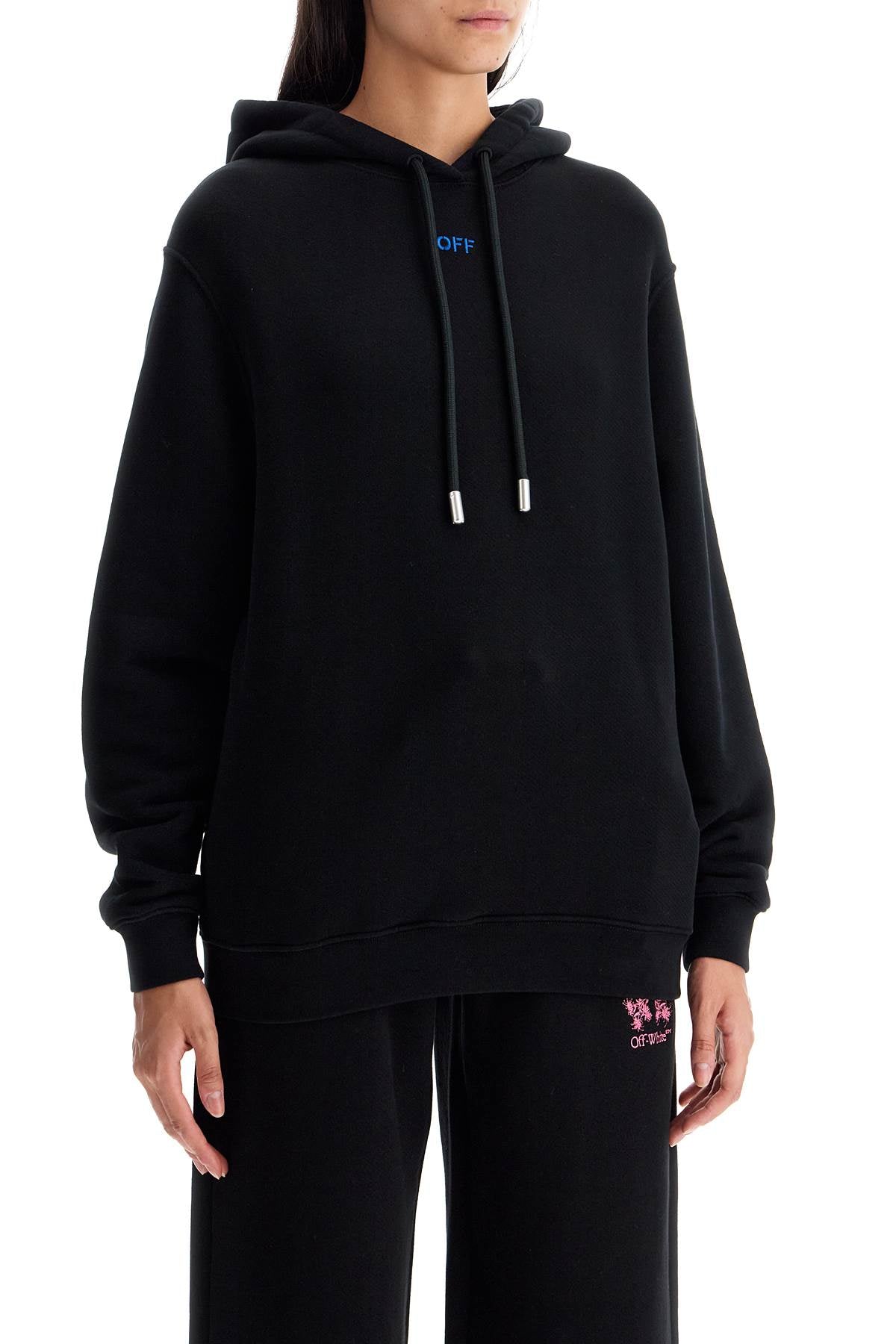 'pinkflower Arrow Hooded Sweat  - Black