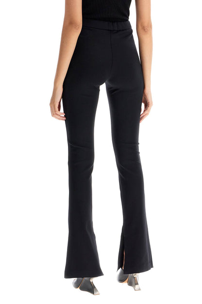 Flared Leggings With  - Black