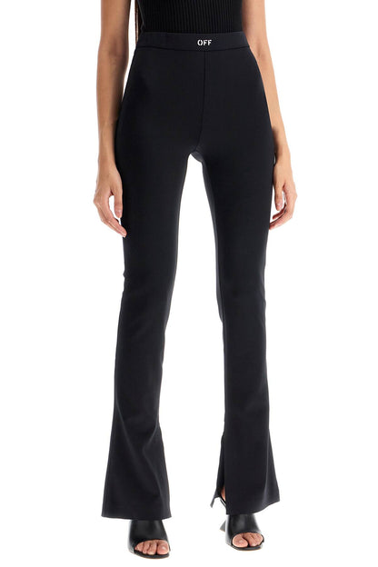 Flared Leggings With  - Black