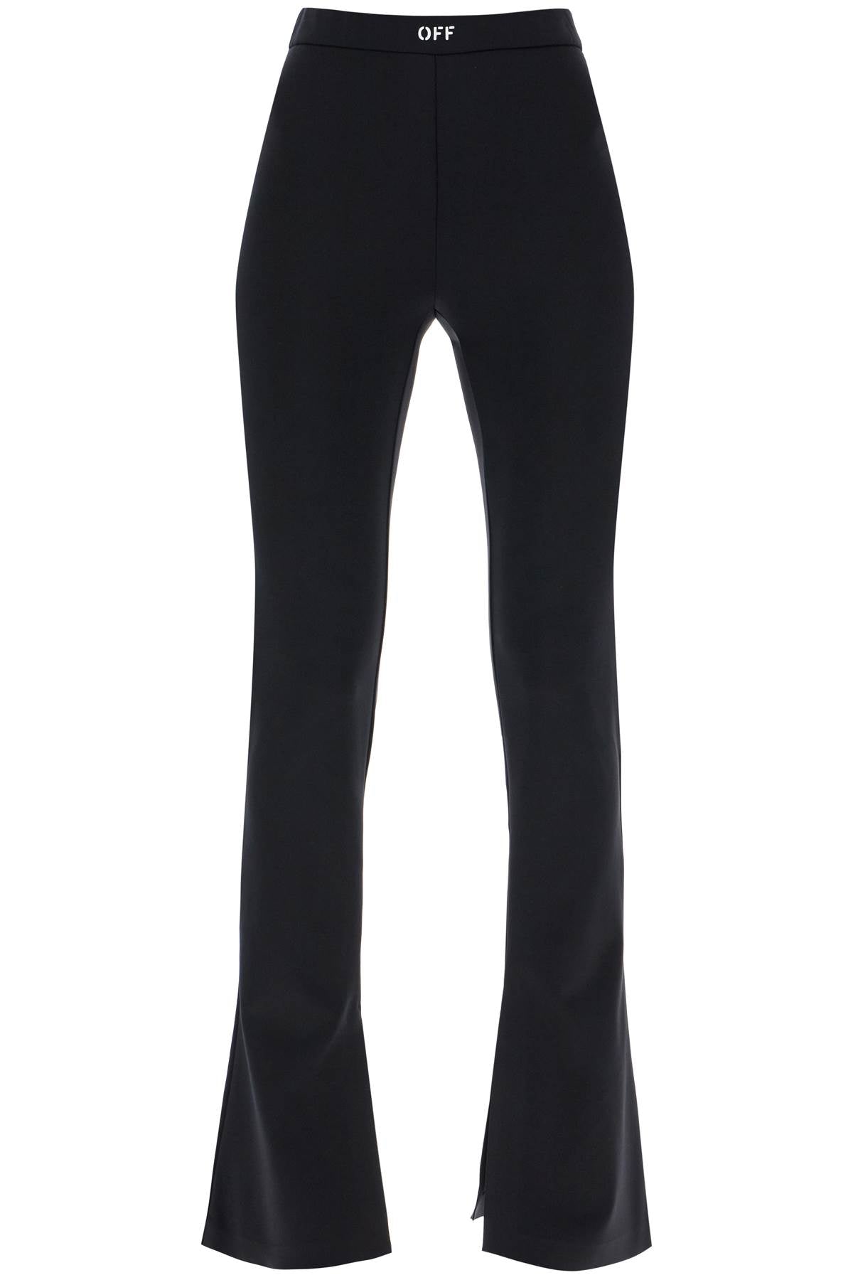 Flared Leggings With  - Black