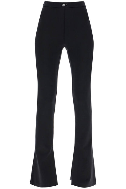 Flared Leggings With  - Black