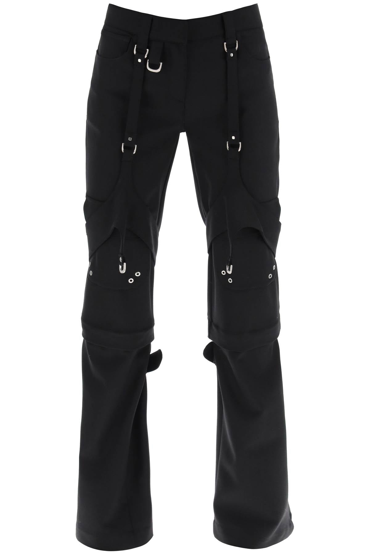 Cargo Pants In Wool Blend  - Nero