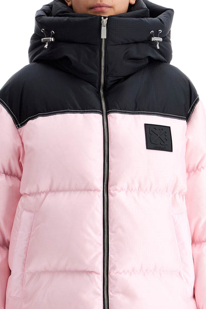 Oversized Down Jacket With  - Pink