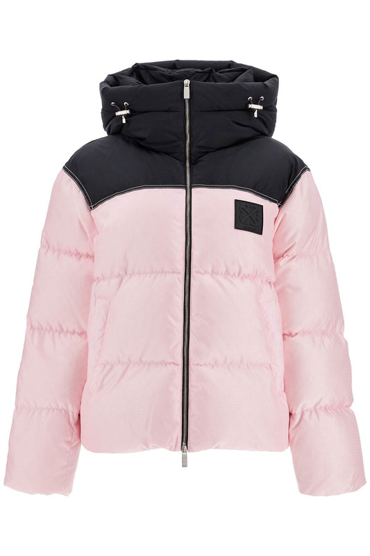 Oversized Down Jacket With  - Pink