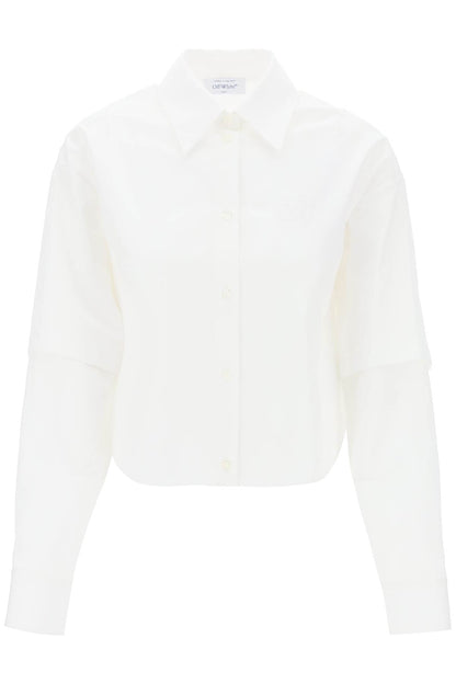 "shirt With Embroidered Logo Detail  - White