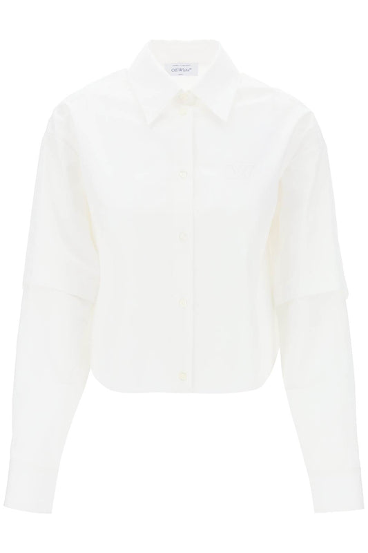 "shirt With Embroidered Logo Detail  - White