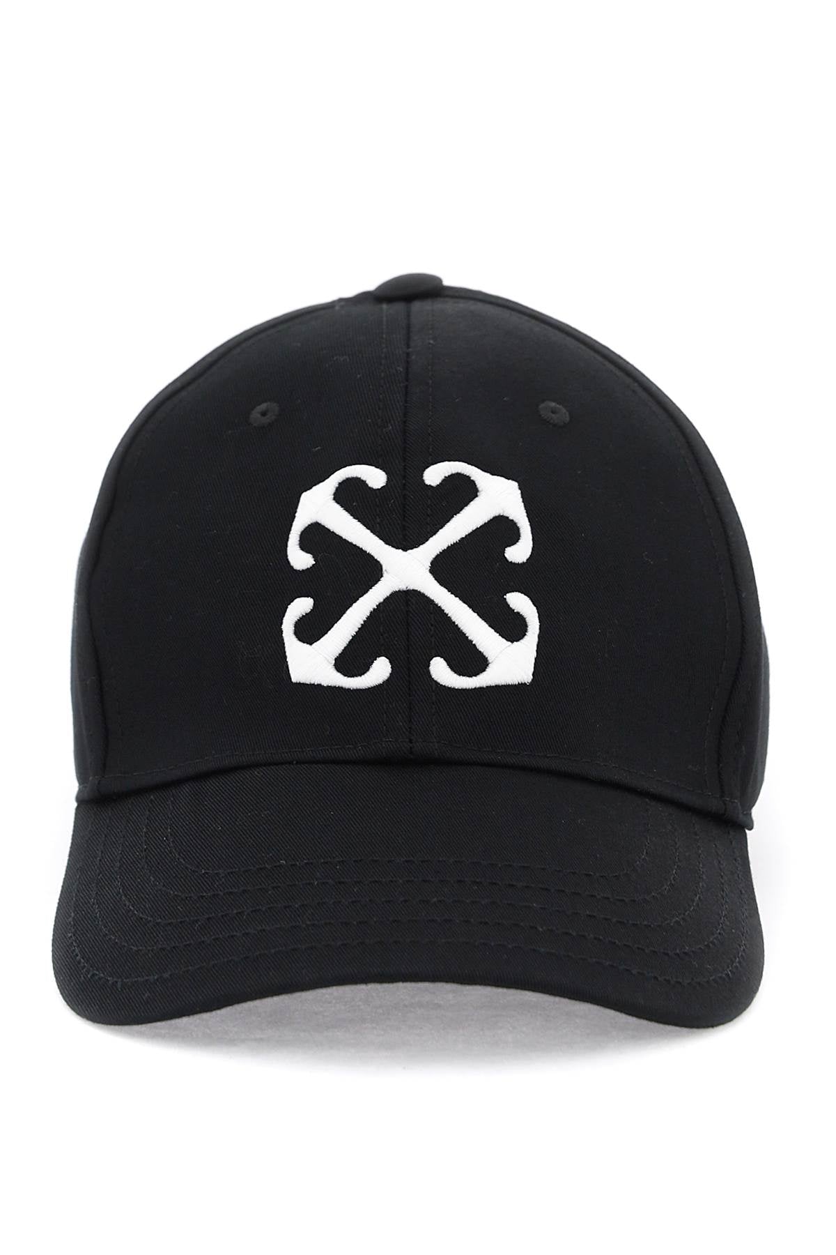 "arrow Logo Baseball Cap With Adjustable  - Black