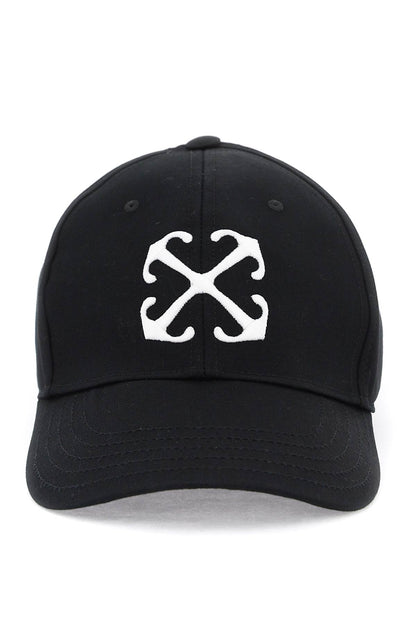 "arrow Logo Baseball Cap With Adjustable  - Black