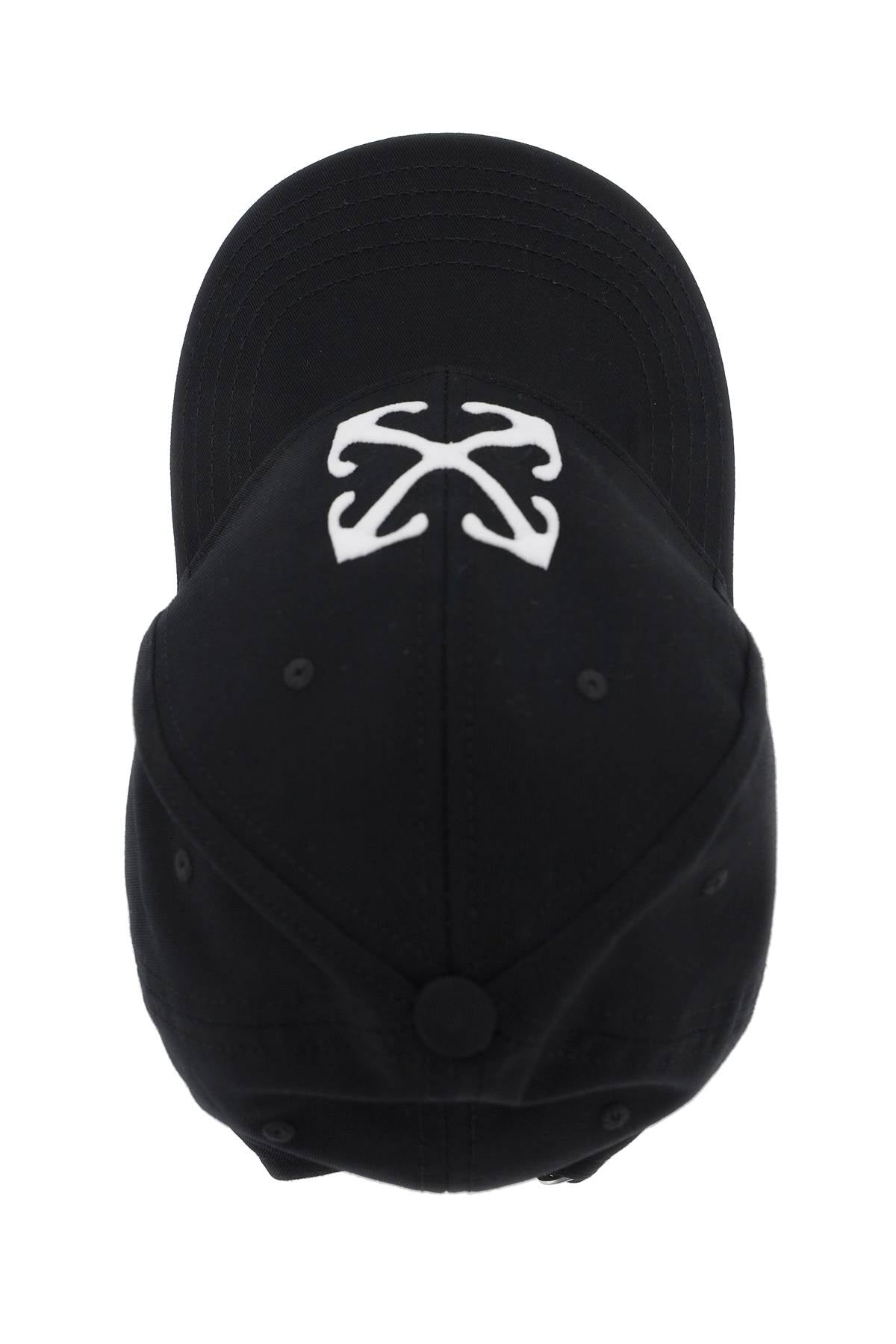 "arrow Logo Baseball Cap With Adjustable  - Black