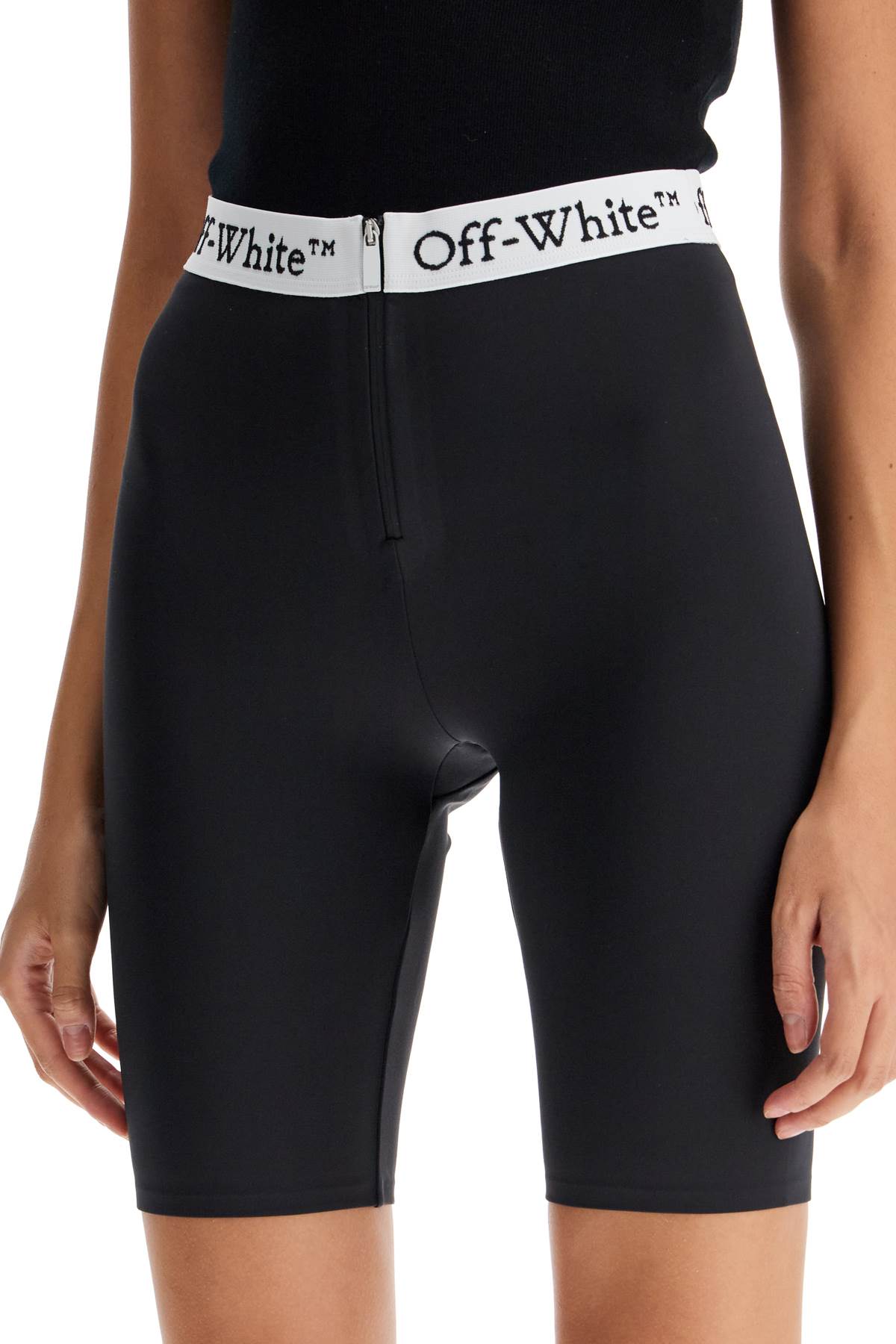 Lycra Logo Band Shorts  - Black