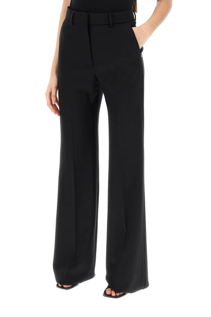 Oxalis Flared Pants In Light Wool  - Black