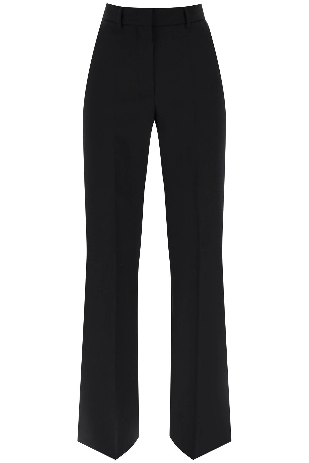 Oxalis Flared Pants In Light Wool  - Black