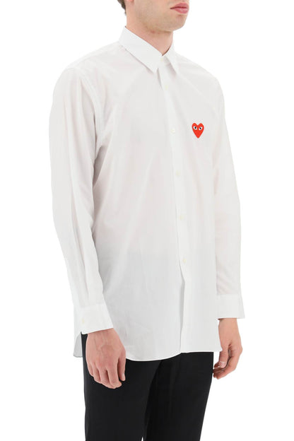 Heart Patch Unisex Shirt  - White