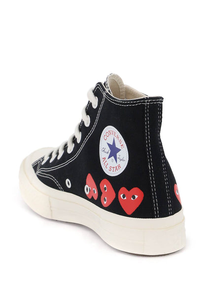 Multi Heart Converse X Comme Des Garçons Play Hi-top Sneakers  - Black