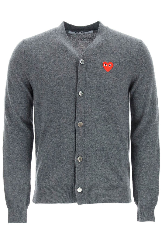 Unisex Heart Cardigan  - Grey