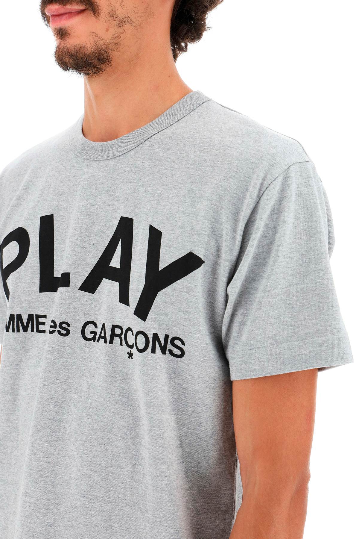 T-shirt With Play Print  - Grey