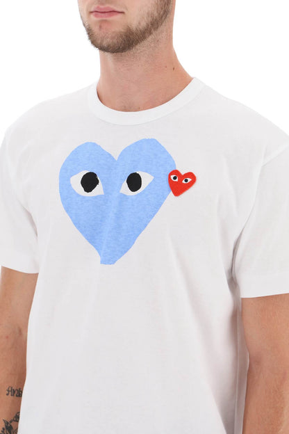 Heart Print Unisex T-shirt  - White