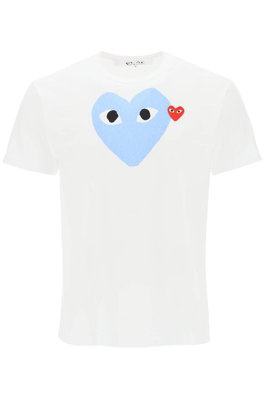 Heart Print Unisex T-shirt  - White