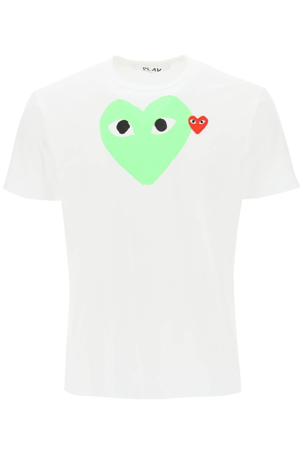 Heart Print T-shirt  - Bianco