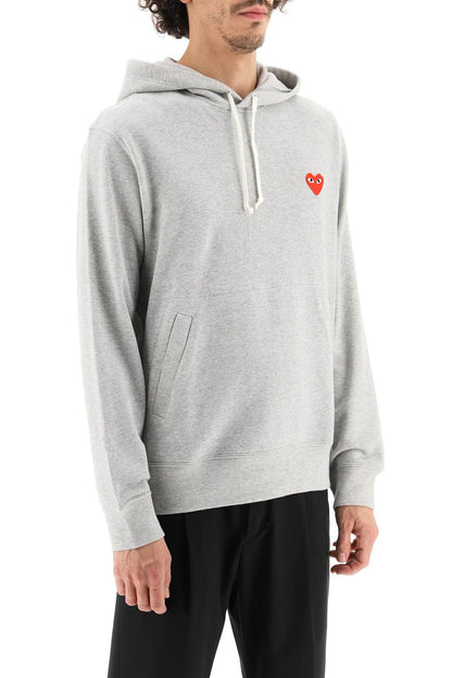 Heart Patch Unisex Hoodie  - Grey