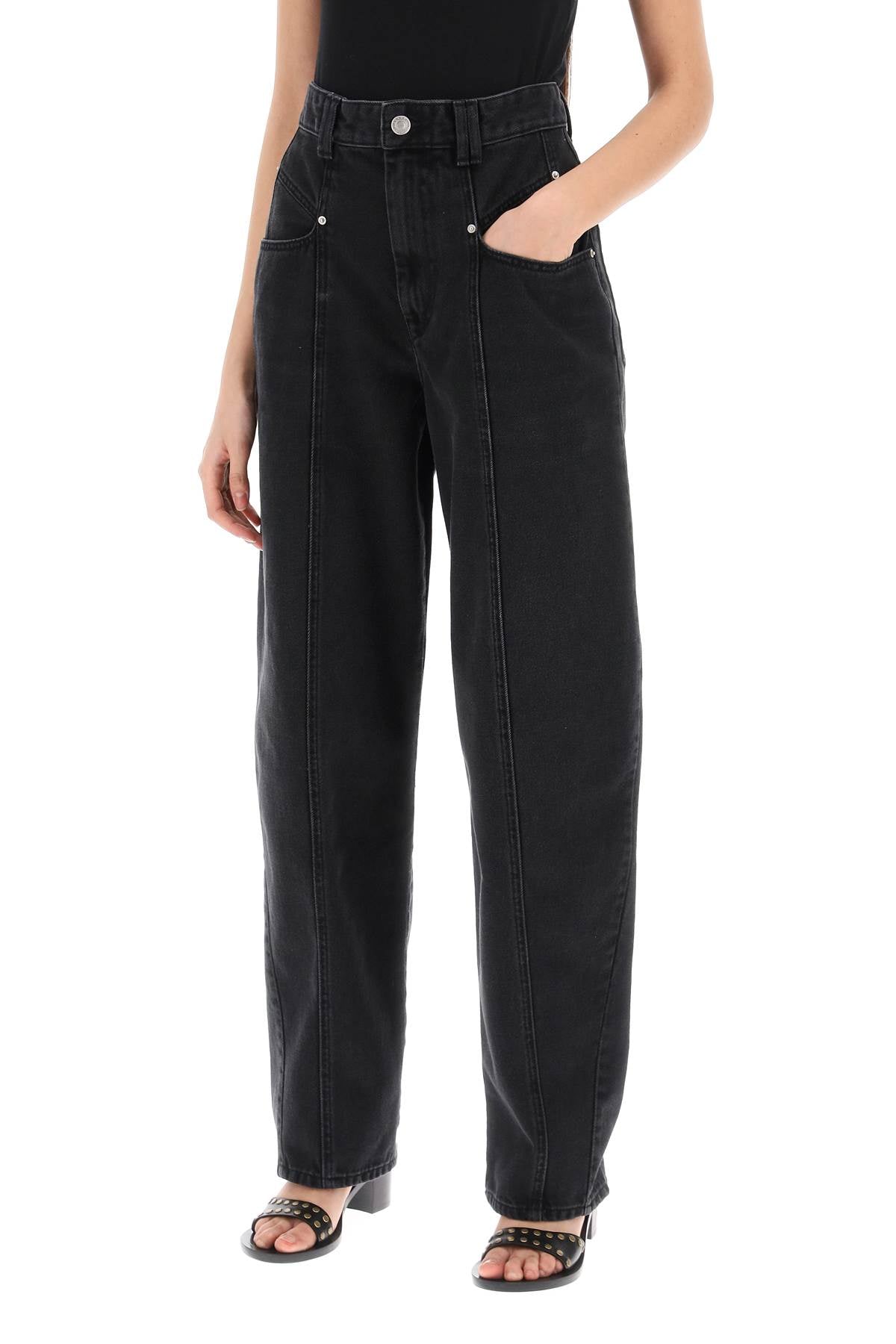 Vetan Barrel Jeans  - Black